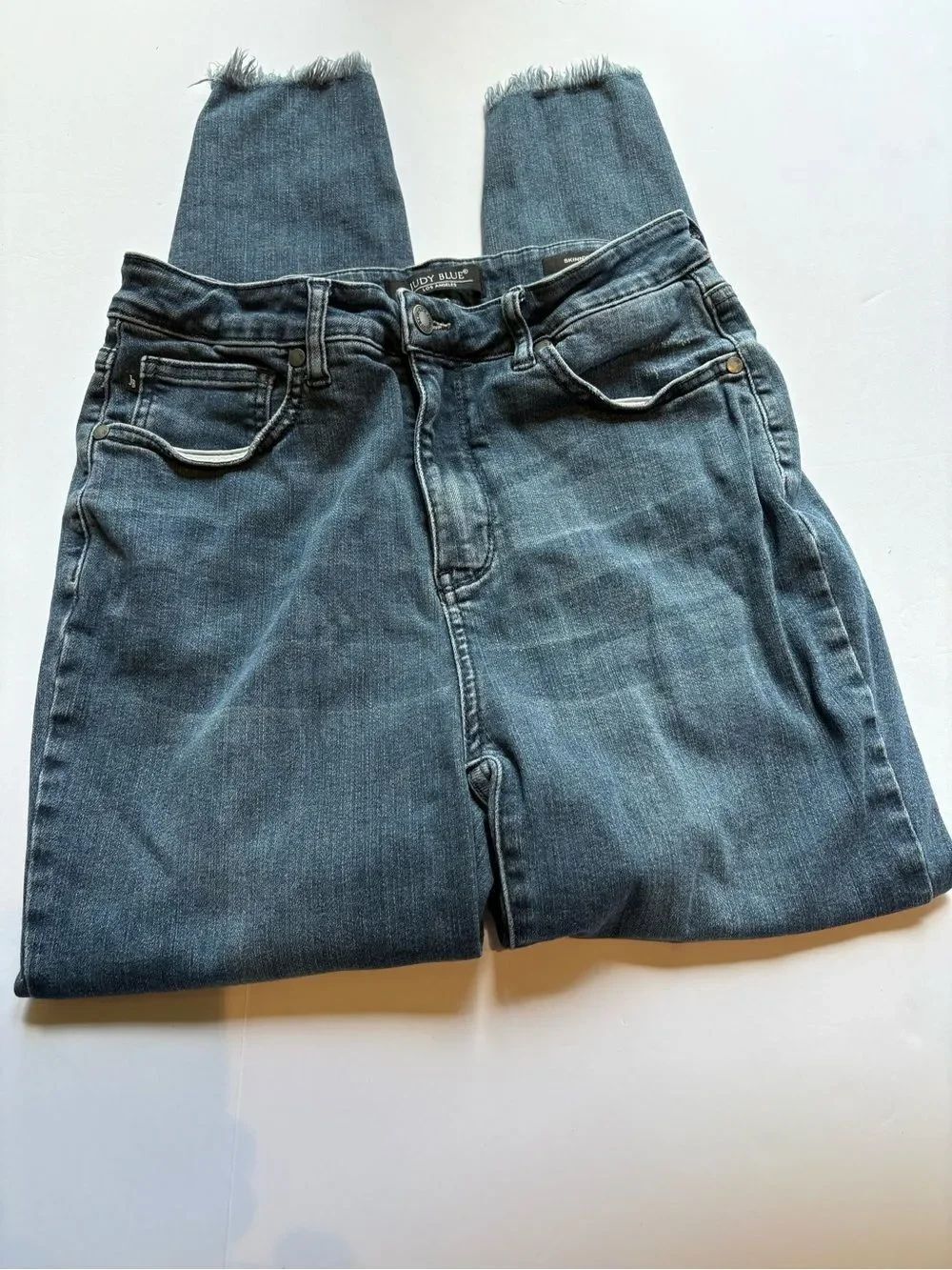 Judy Blue High-Rise Cut-off Blue Women's Jeans Skinny Fit Size 11/30